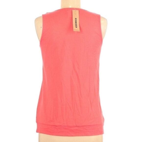 New DKNY Orange Ruffled Sleeveless Blouse Size M - Picture 4 of 4